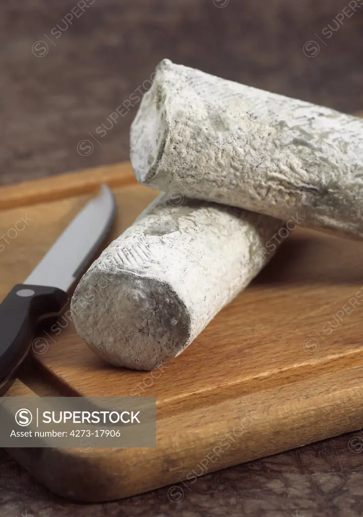 French Cheese called Sainte Maure de Touraine, Cheese made with Goat Milk