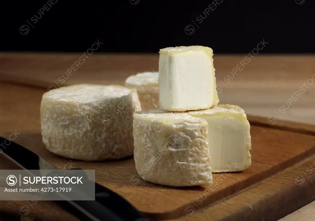 French Cheese Called Crottin, Cheese made with Goat Milk