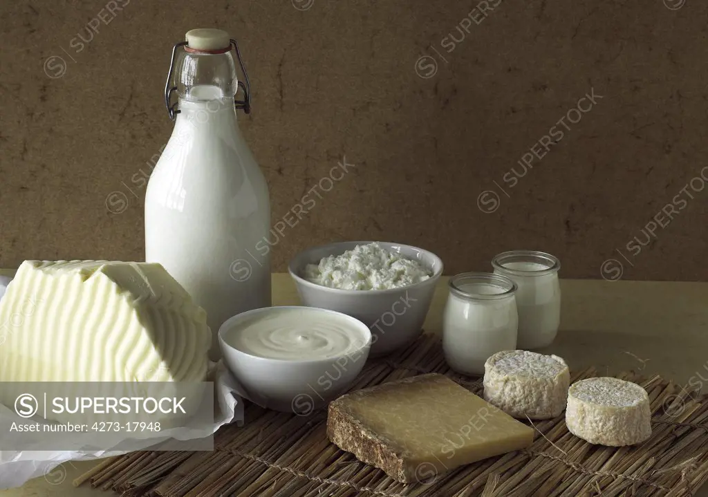 Milk Based Products, Milk, Double cream, Yoghurt, Soft cheese, Butter, Cheese