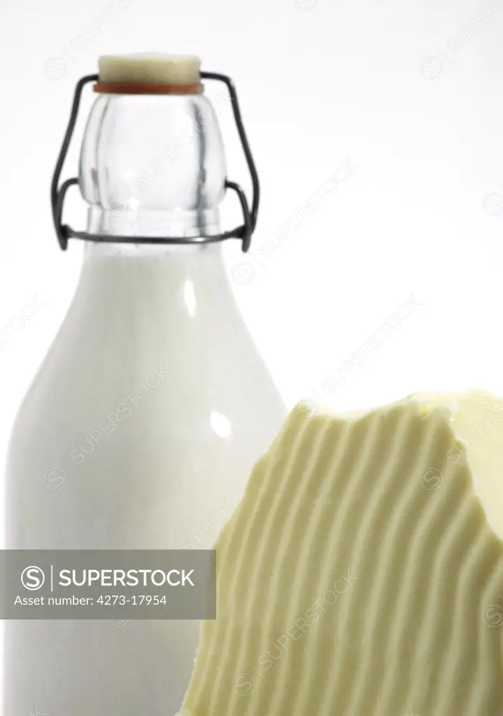 Milk Based Products, Butter and Bottle of Milk