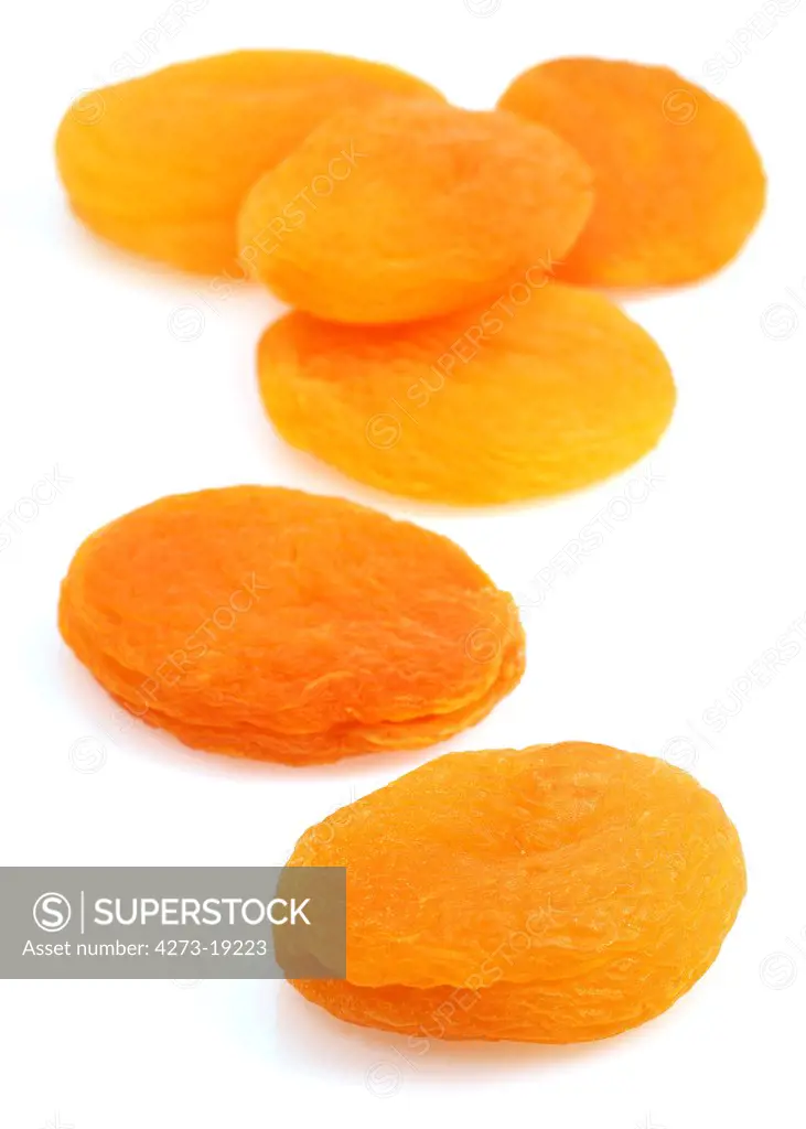 Studio shot of Dried Apricot ( prunus armeniaca)