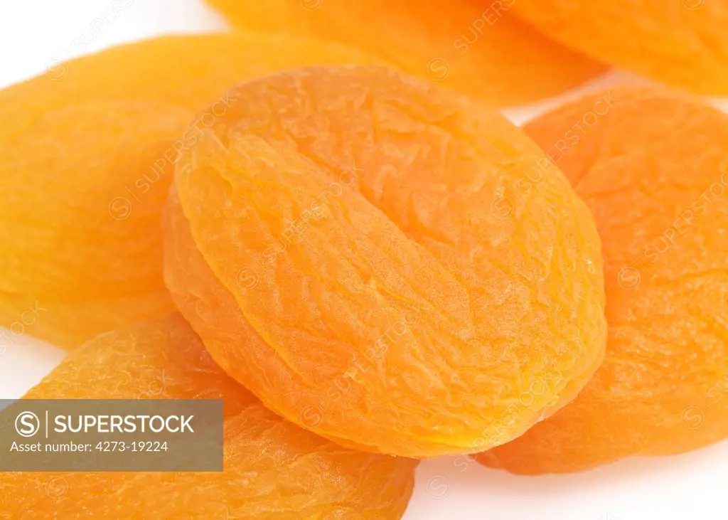 Studio shot of Dried Apricot ( prunus armeniaca)