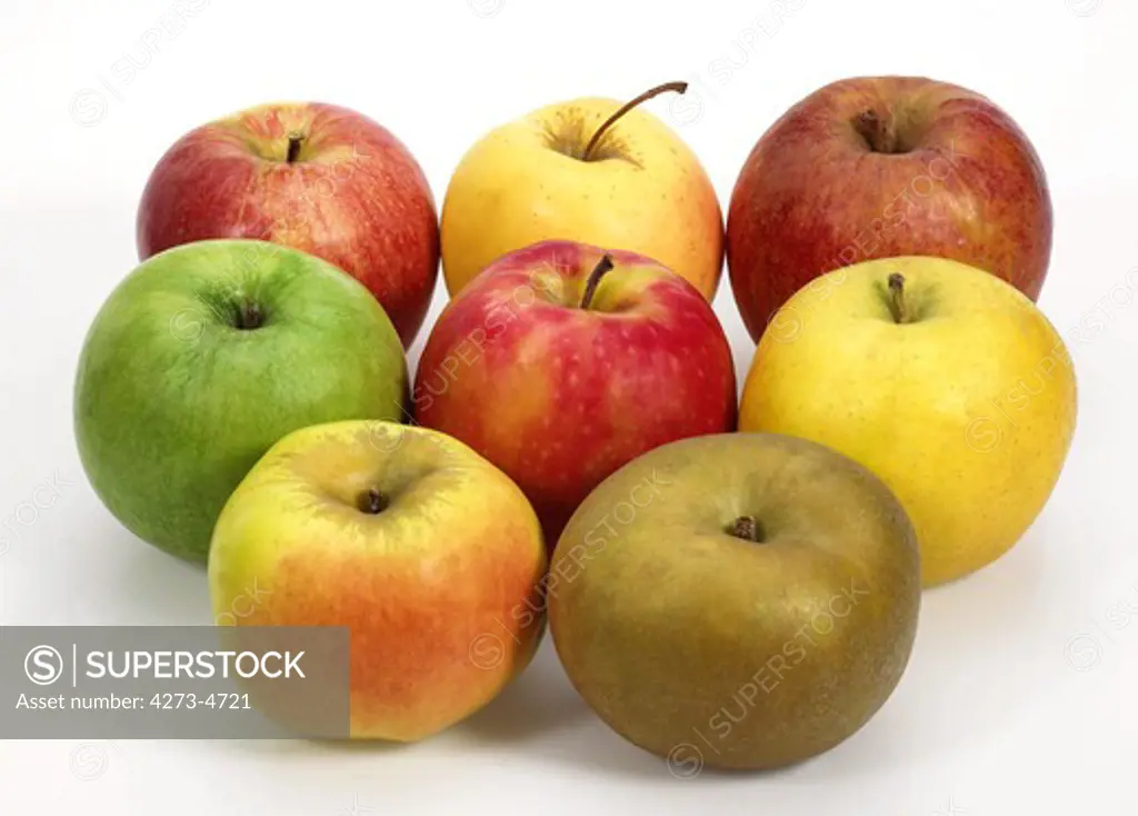 Apples, Calville, Canada, Golden, Granny Smith, Pink Lady, Royal Gala And Starling