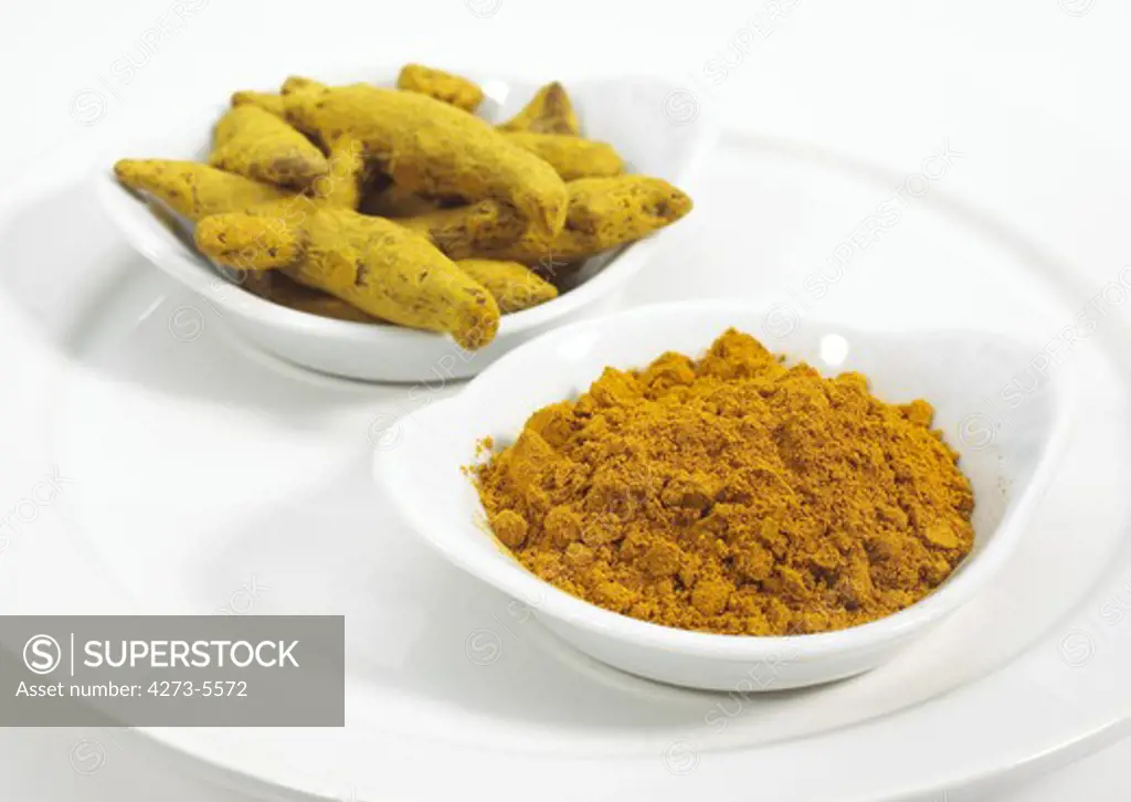 Turmeric Root And Powder, An Indian Spice