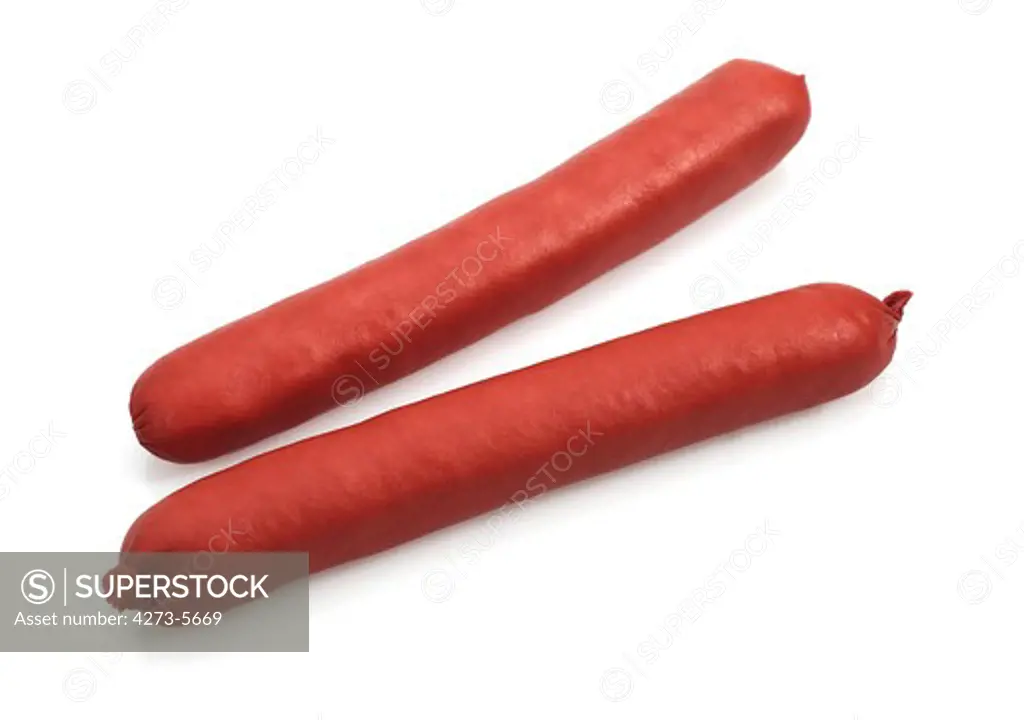 Sausage Against White Background