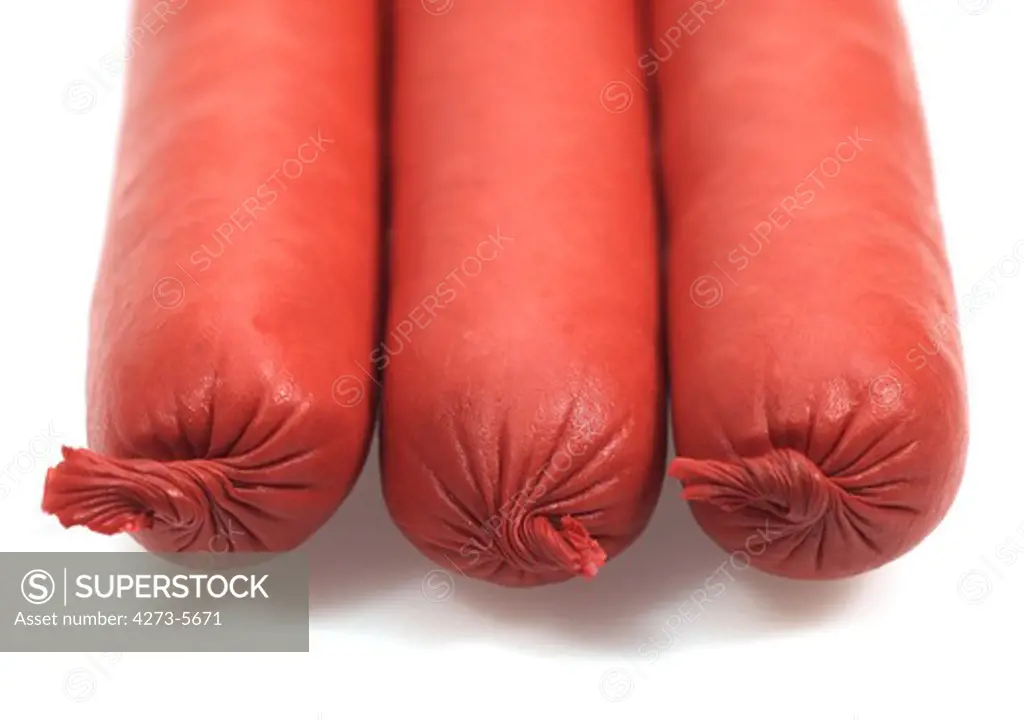 Sausage Against White Background