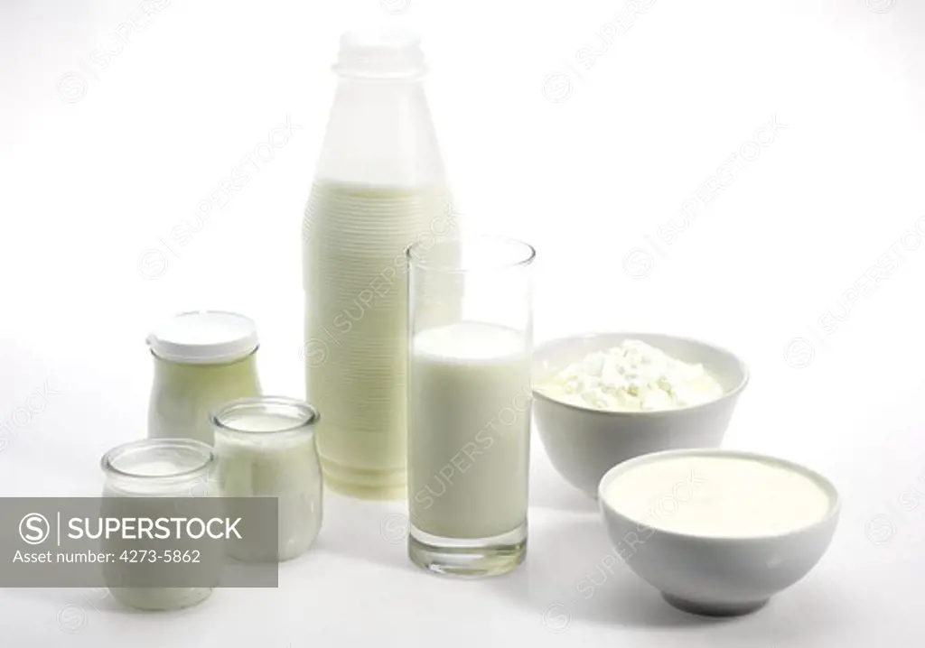 Dairy Produce, Milk, Double Cream, Soft Cheese And Yogurt