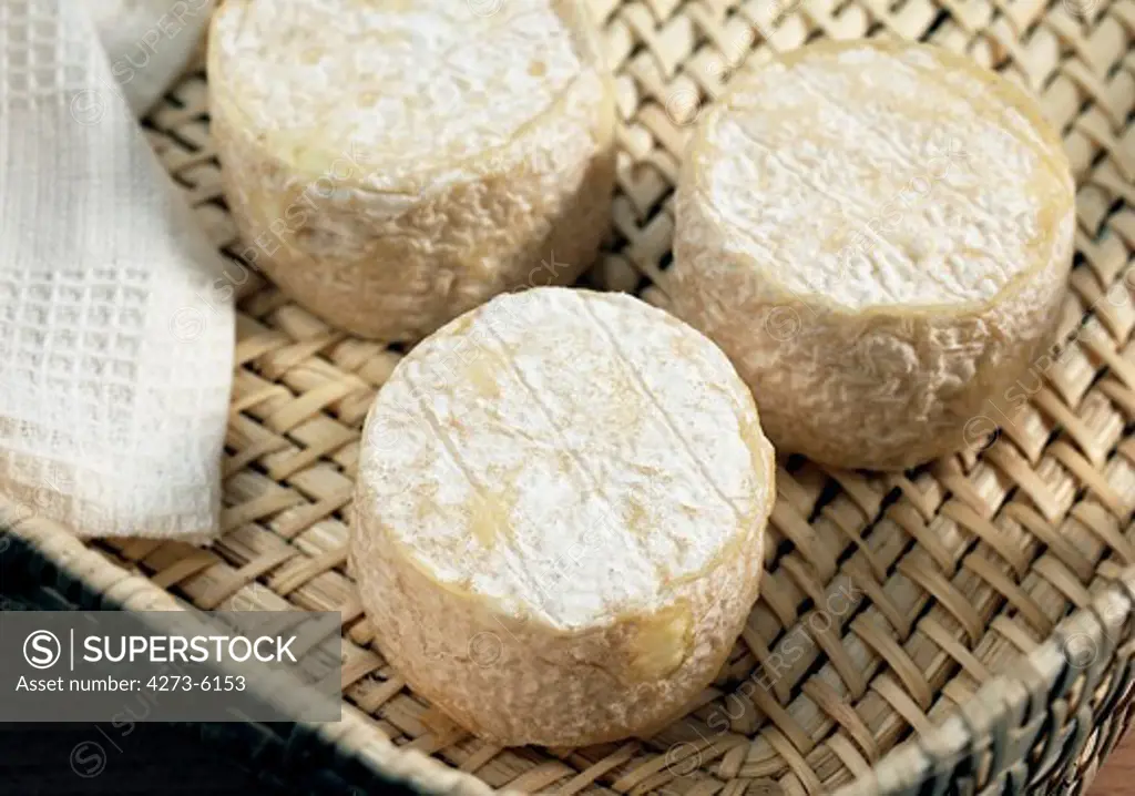 French Cheese Called Crottin De Chevre, A Goat Cheese