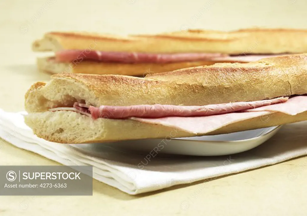 Sandwich With Ham And Butter