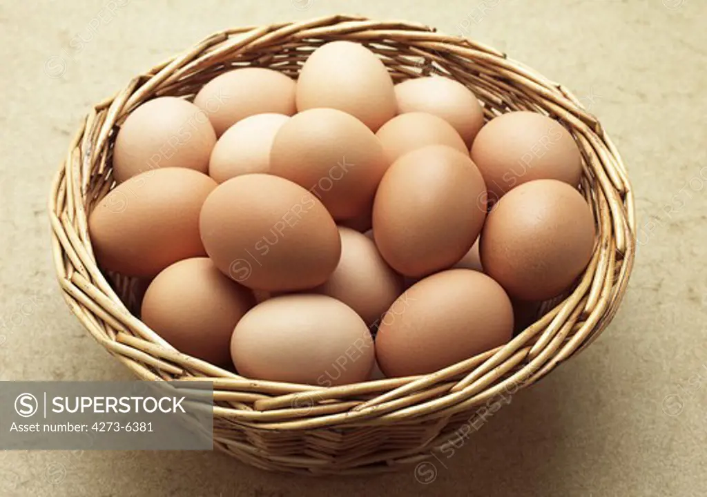 Chicken Eggs In Basket