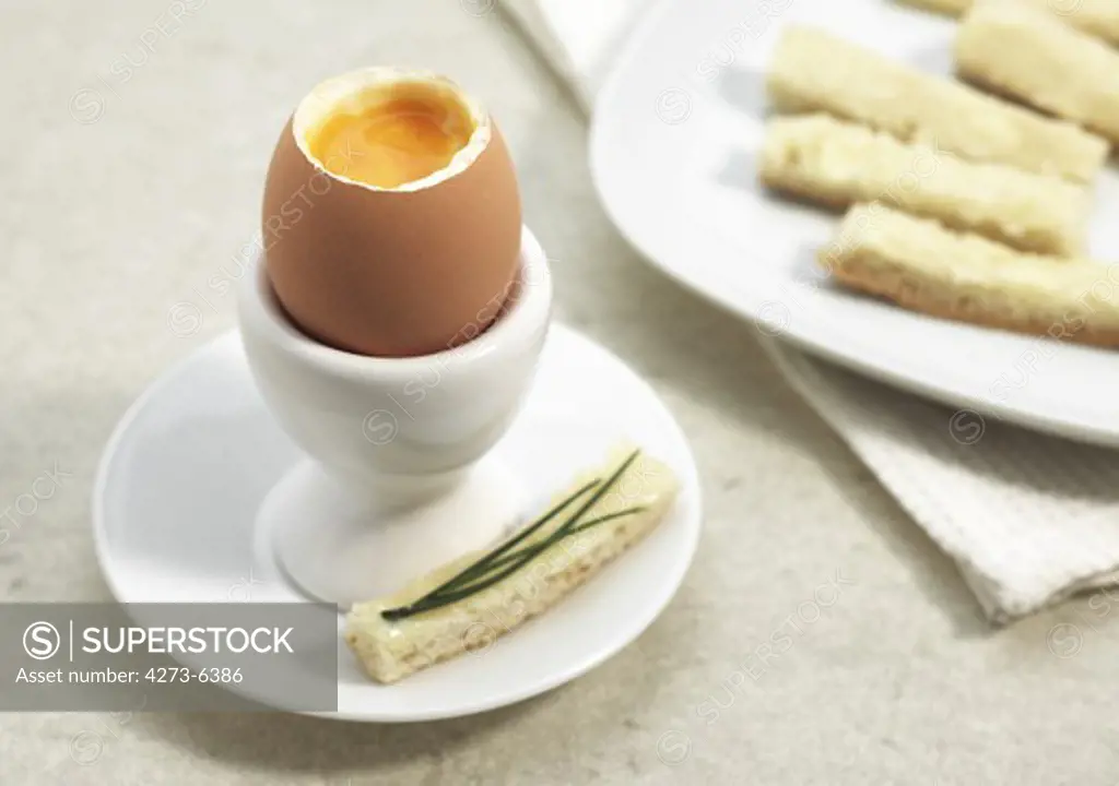 Soft-Boiled Chicken Egg In Eggcup