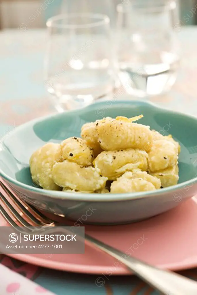 Gnocchi with ricotta and lemon zest