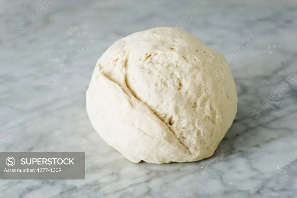 Basic bread dough formed into ball