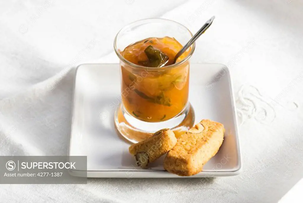 Cantaloupe and basil jam