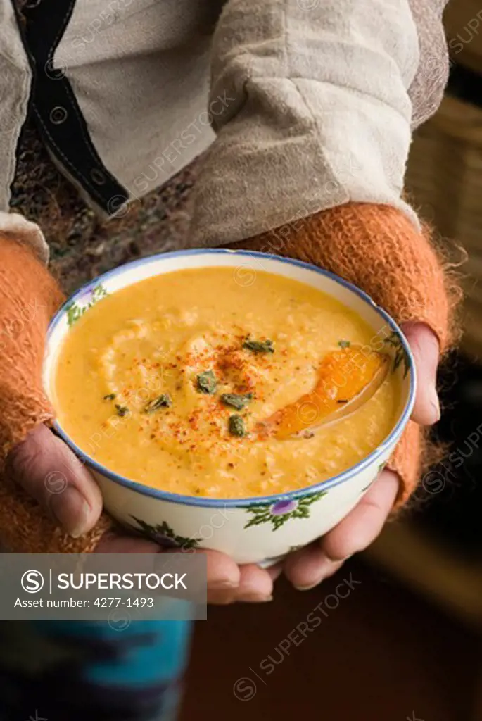 Creamy coconut and butternut squash soup