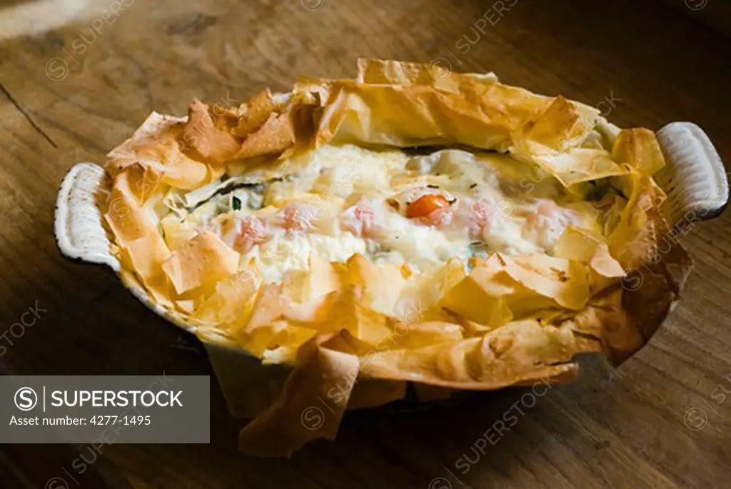 Goat cheese and spinach pastry