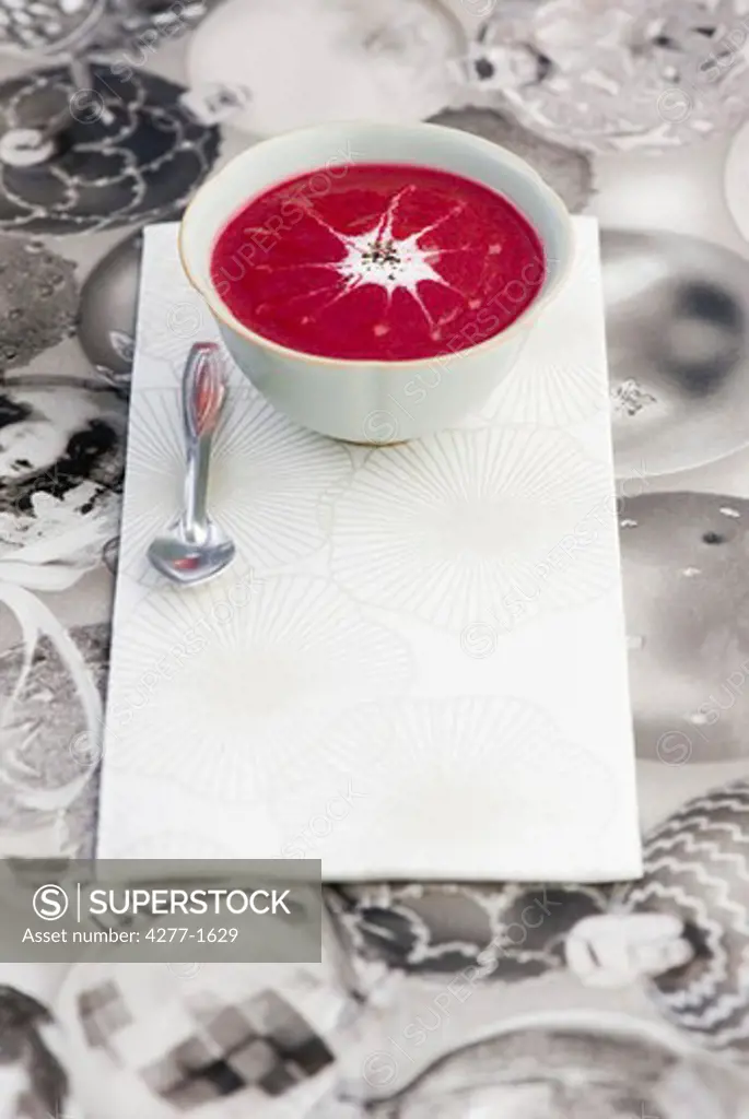 Red velvet soup with lemongrass