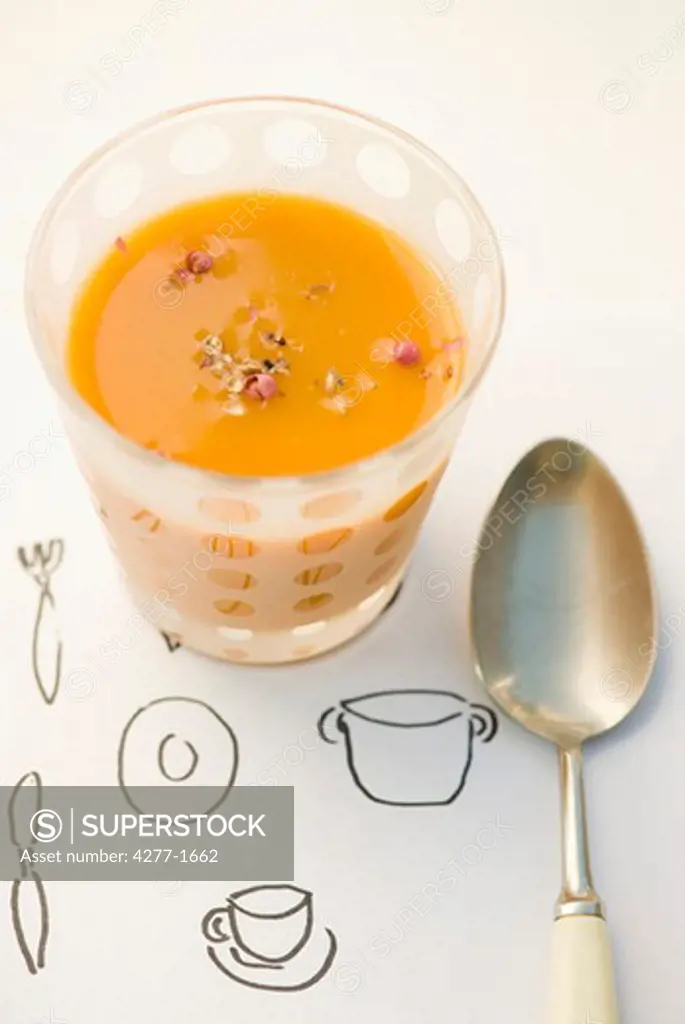 Creamy pumpkin and leek soup