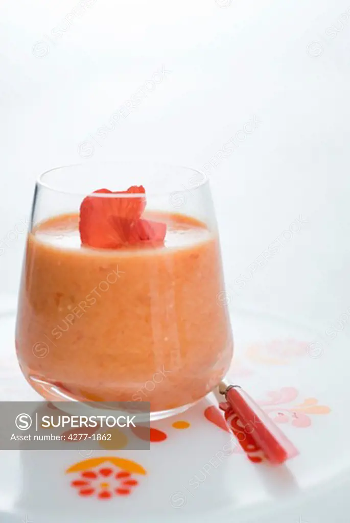 Red bell pepper panacotta with ginger