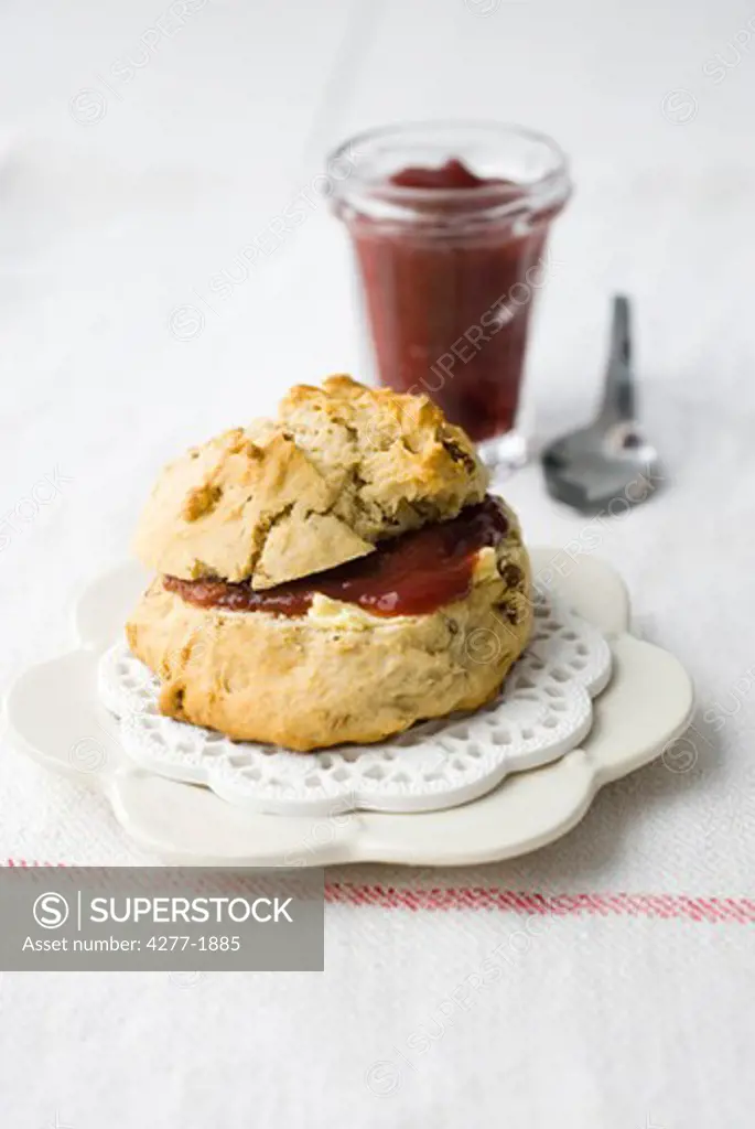Scone served with jam