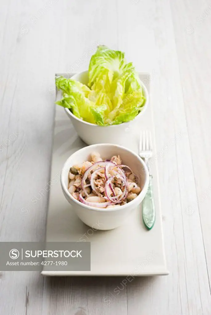 Salad with white beans and tuna