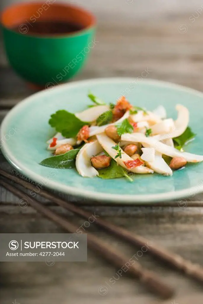 Squid salad with ginger