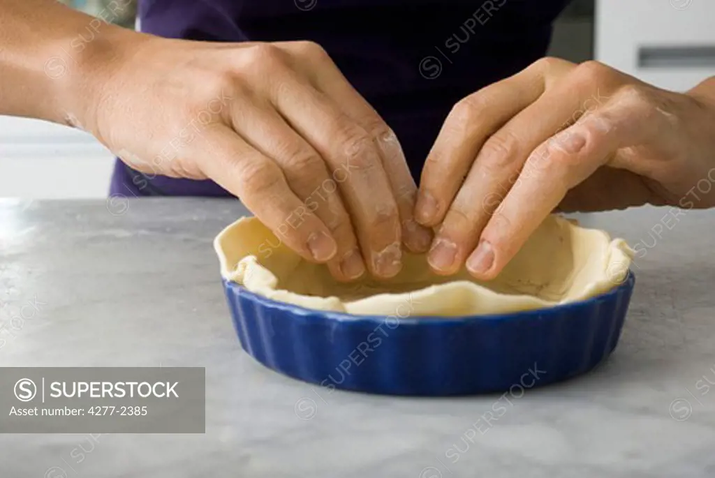 Preparing shortcrust pastry
