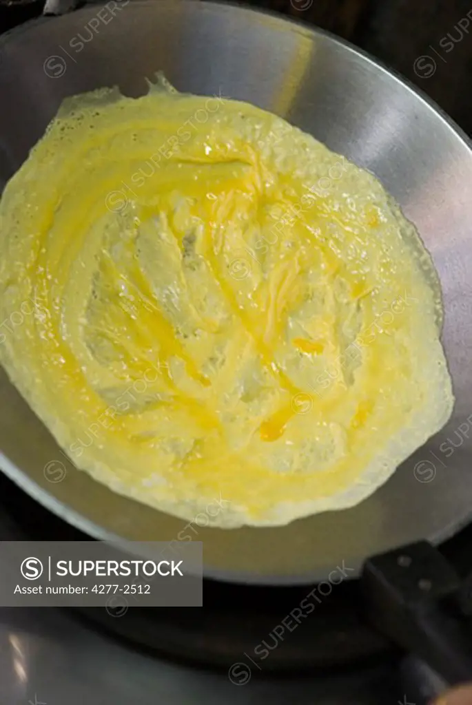 Cooking an omelette
