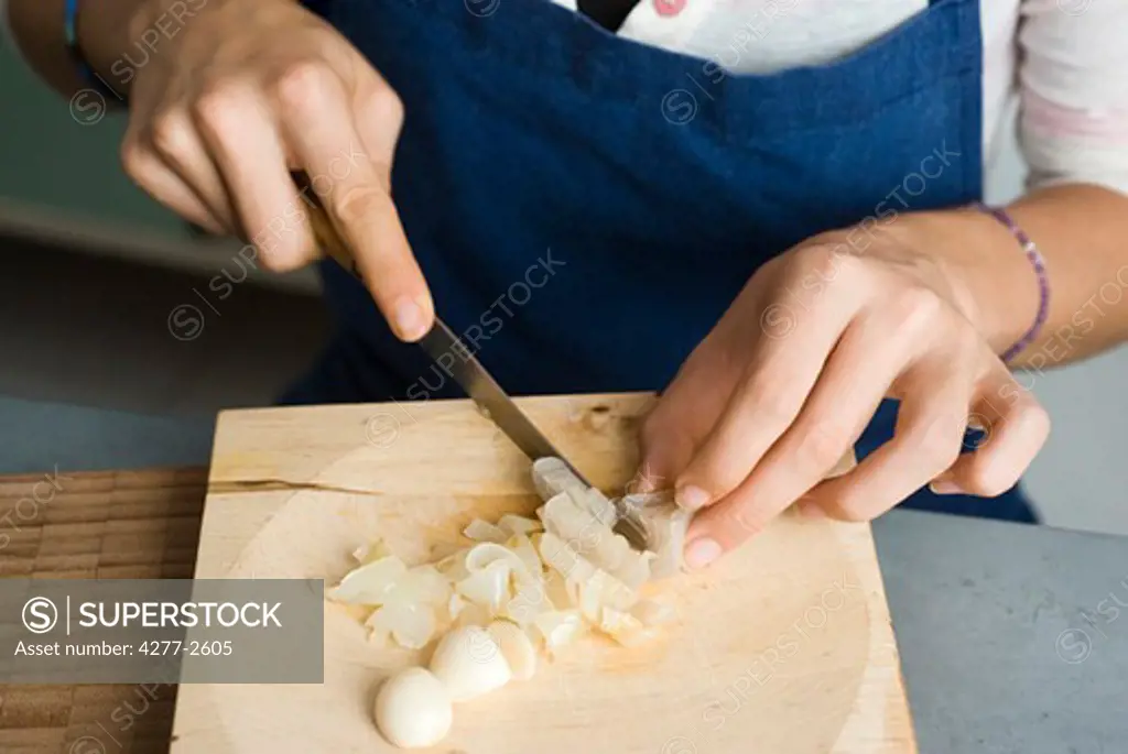 Chopping ingredients