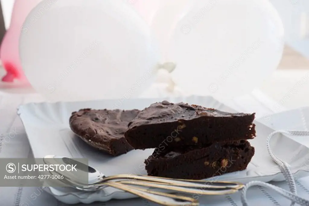 Dark chocolate and peanut butter cake