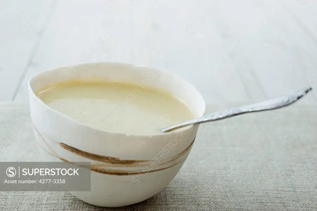 Leek and coconut soup