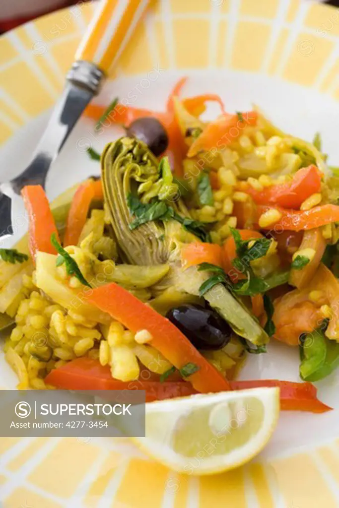 Vegetable paella