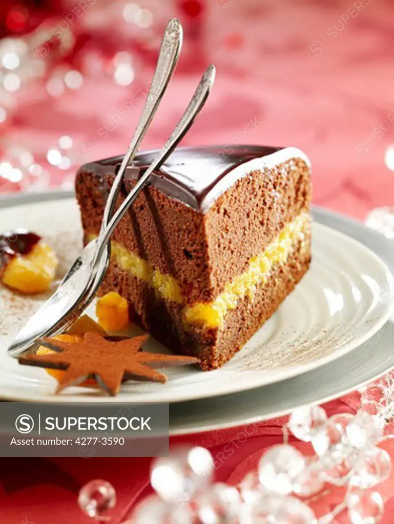Chocolate apricot cake