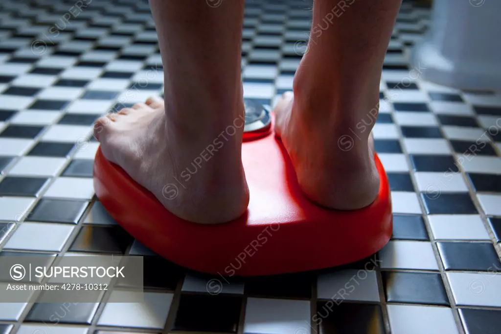 Close up of Feet on Weighing Scale