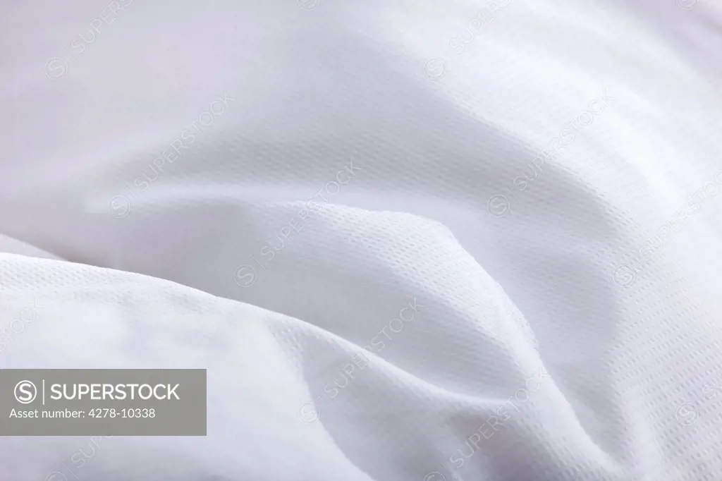 Detail of White Bed Cover, Full Frame