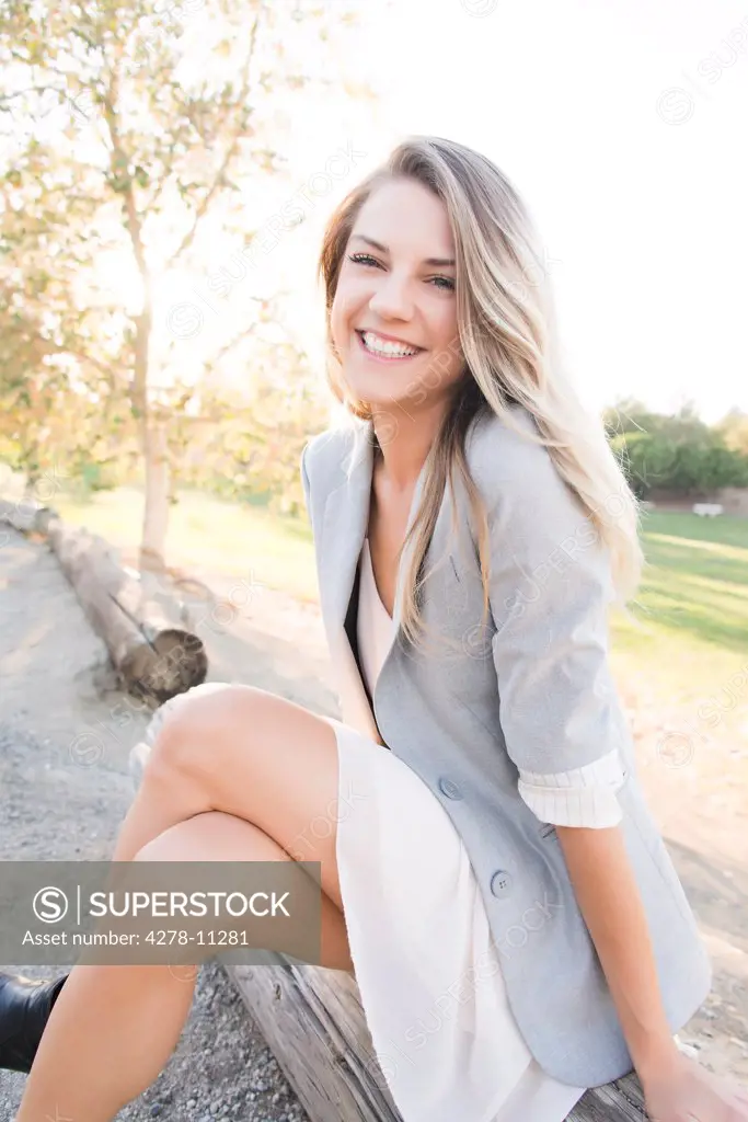 Smiling Young Woman Outdoors