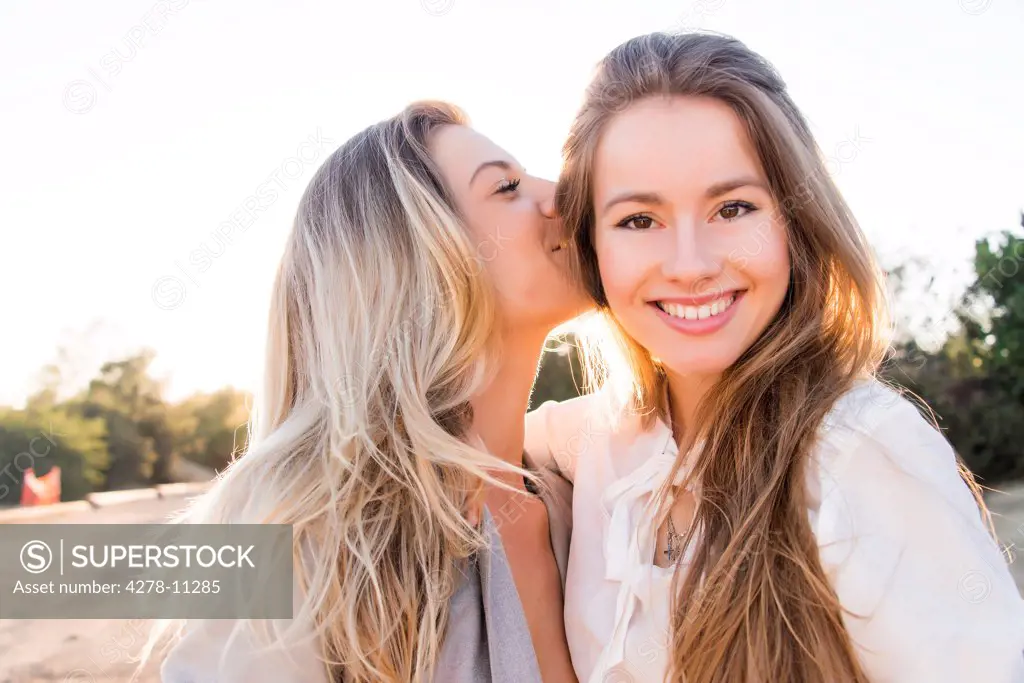 Smiling Young Women Outdoors