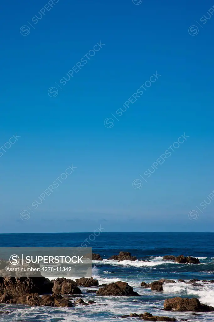 Waves on Rocky Coastline