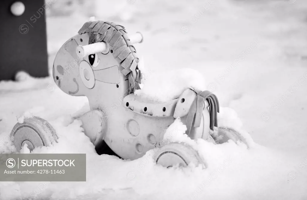 Toy Horse in Snow