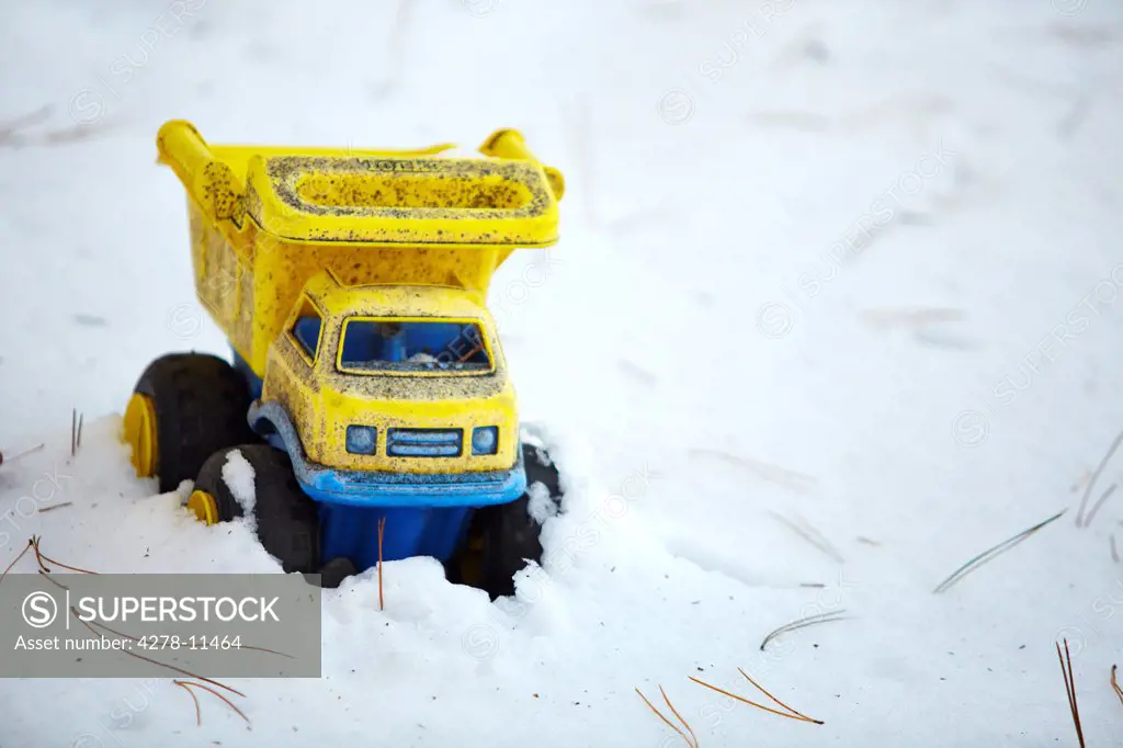 Toy Truck in Snow