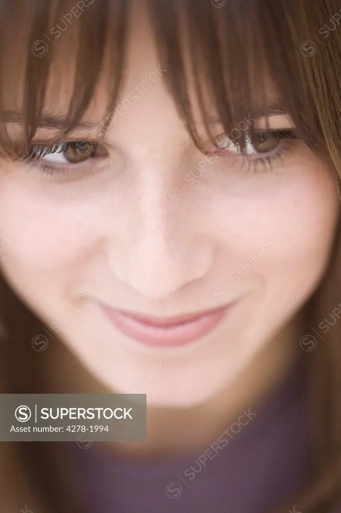 Close up of young woman smiling