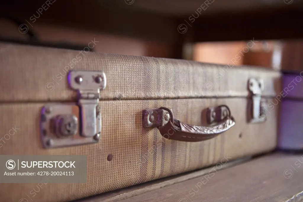 Old Fashioned Suitcase, Close-up View