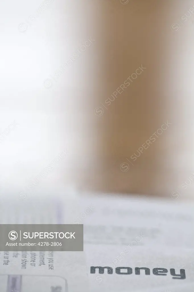 Extreme close up of letters and financial documents