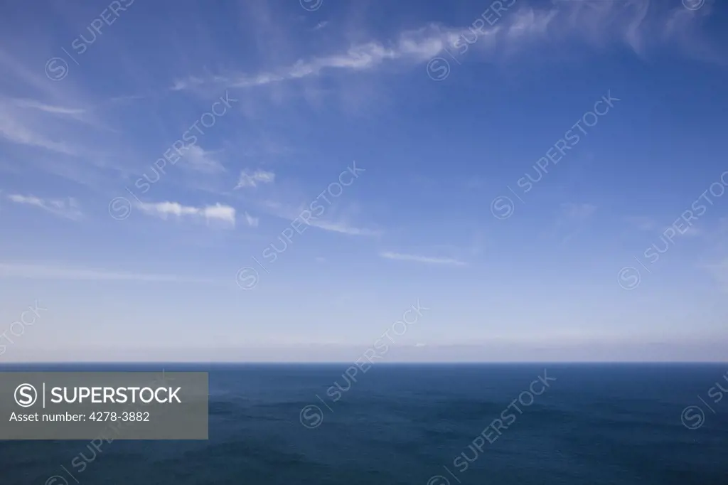 Blue sky and blue sea