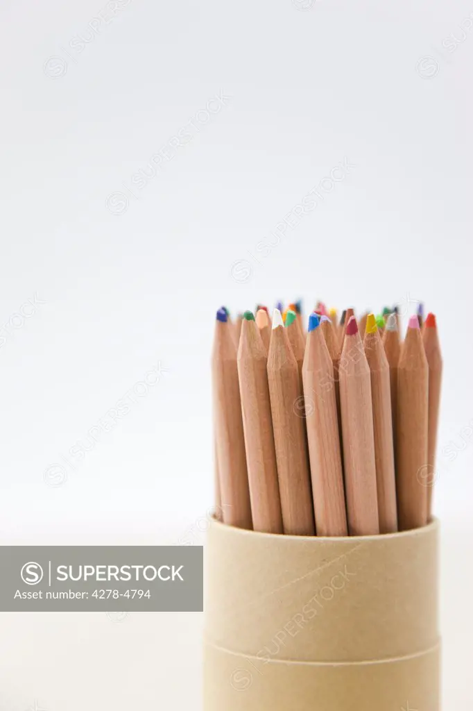 Still life of coloring pencils