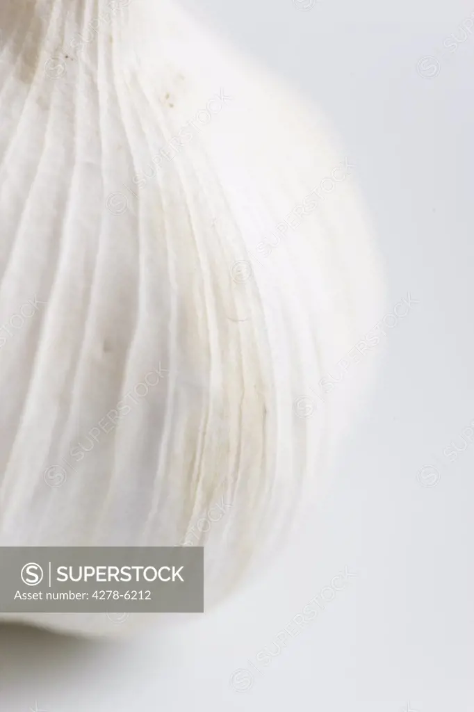Extreme close up of a garlic bulb