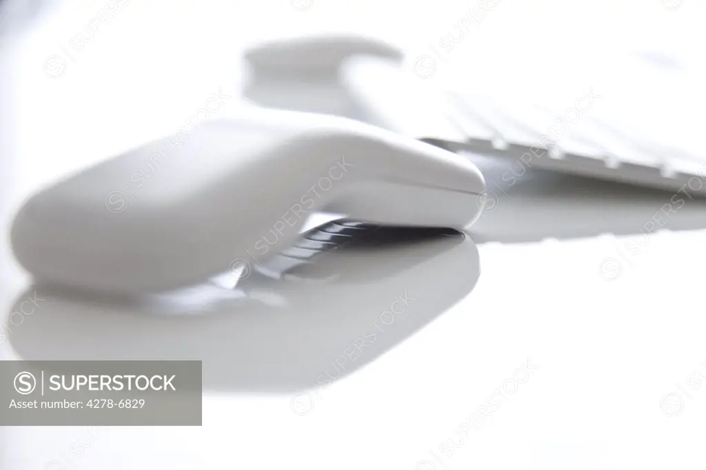 Close up of a white telephone