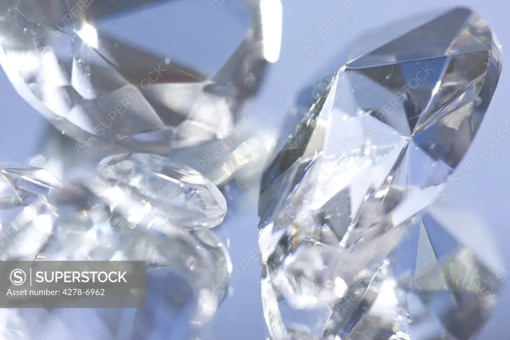 Extreme close up of large diamonds
