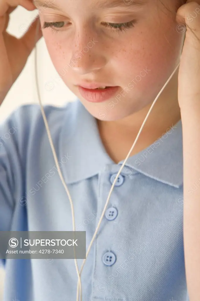 Girl Wearing Earphones