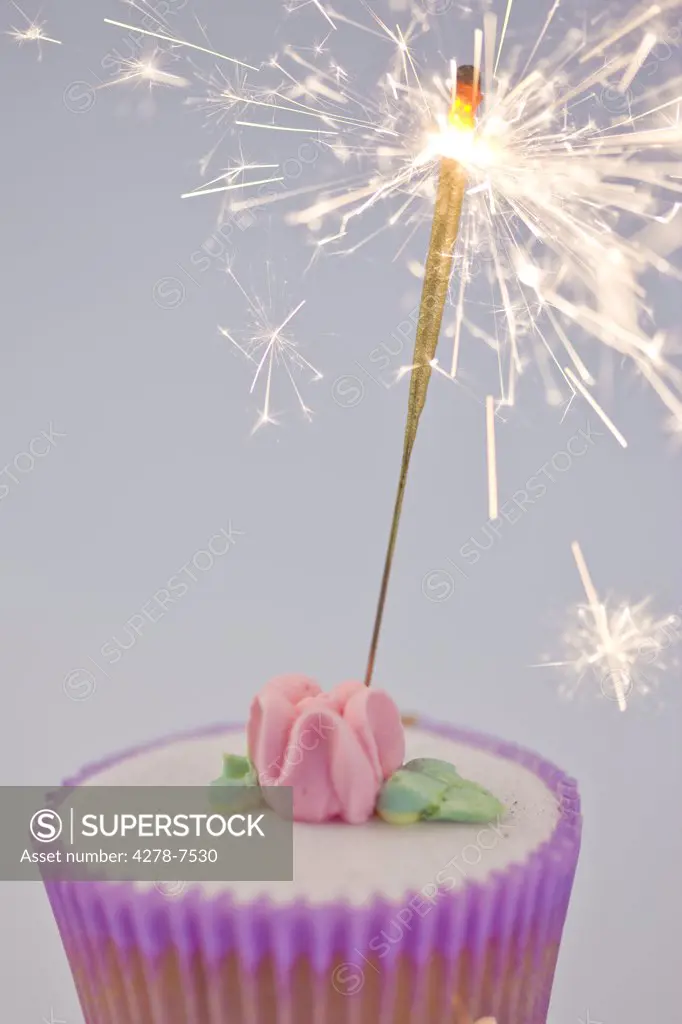 Sparkler on a Cupcake